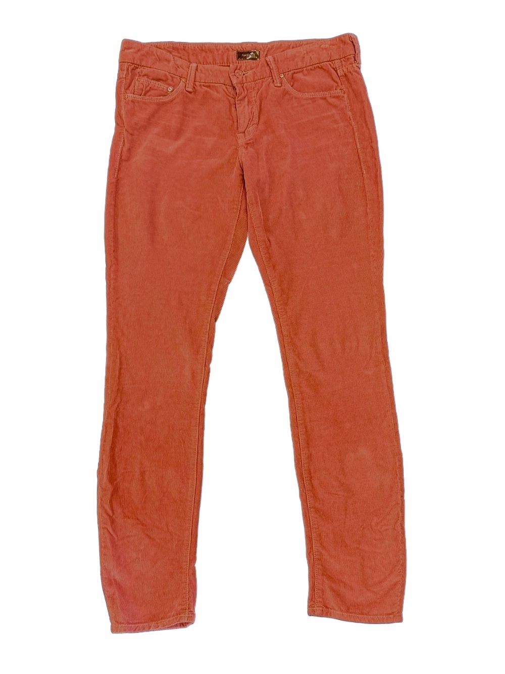 MOTHER The Looker Corduroy Skinny Pants Rust Orange Size 28 Maple Mist EUC